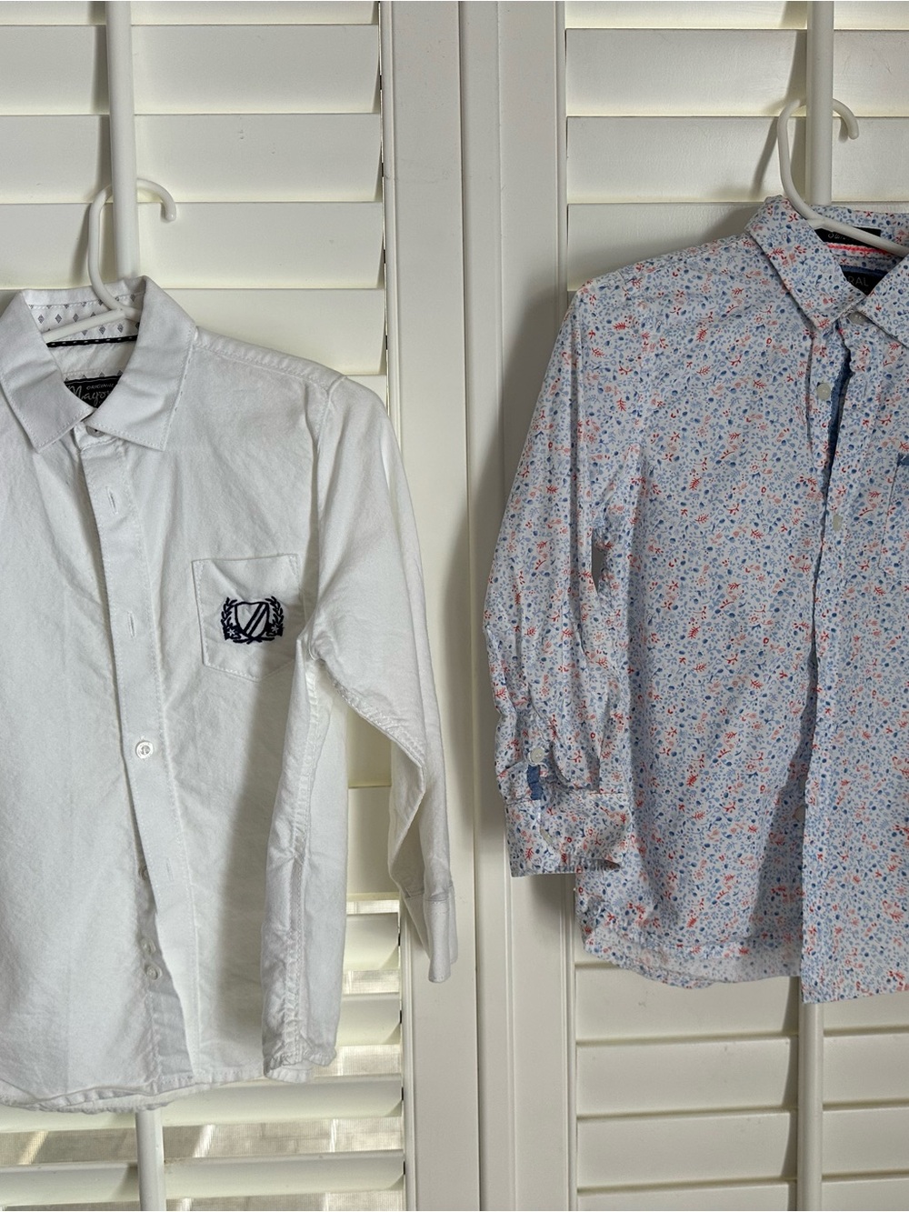 Mayoral Boys Size 3 Button-Down with Pocket Crest & Floral Button-Up Shirts